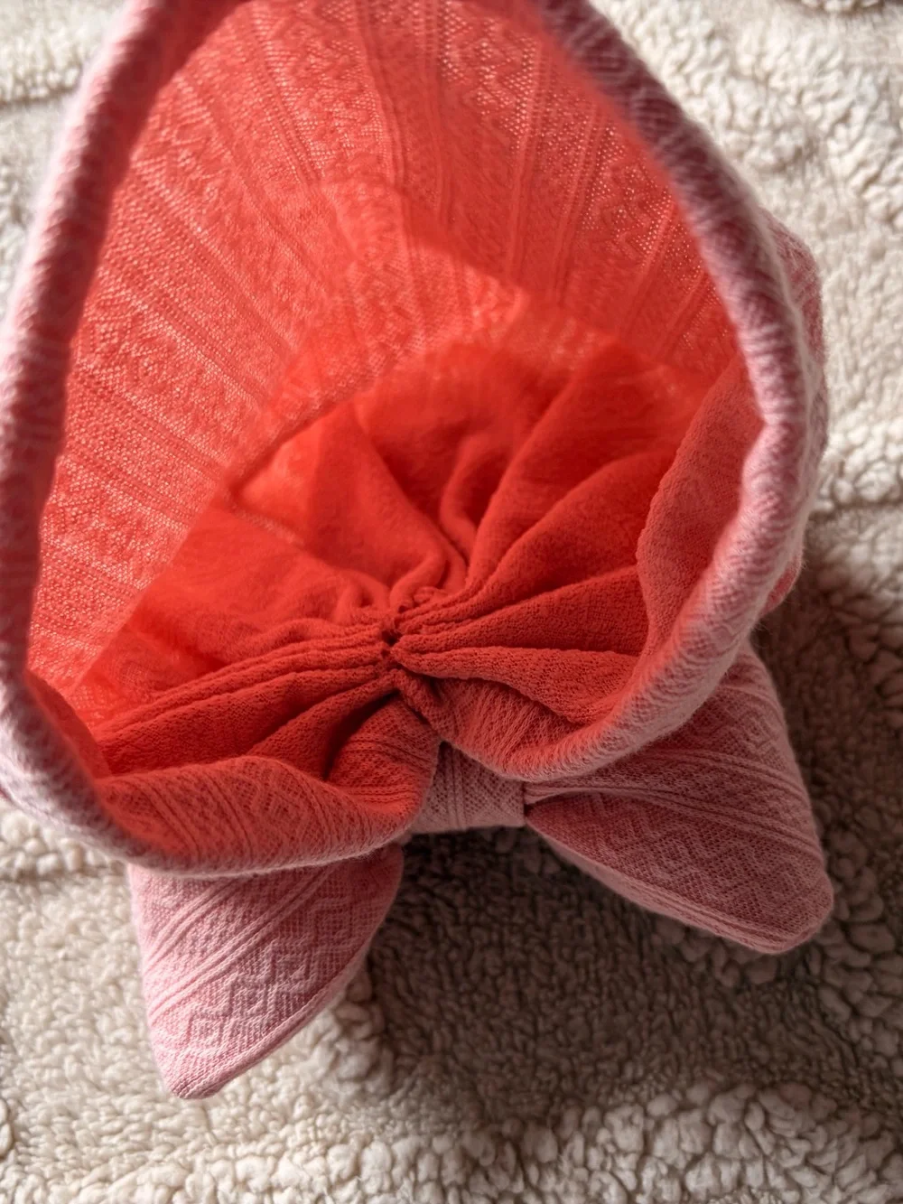 Baby Girl 0-24M Big Bow Beanies - Turban Hats With Bow Solid Color 3 Pack